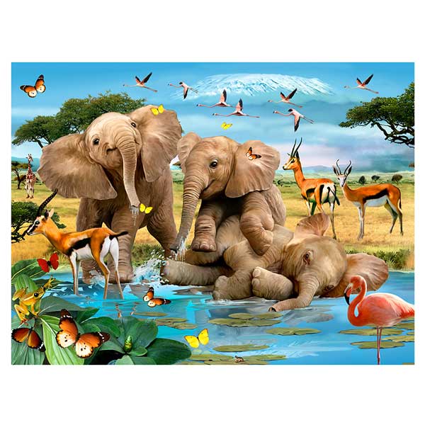 Prime 3D Puzzle 100p Elefantes - Imagem 1