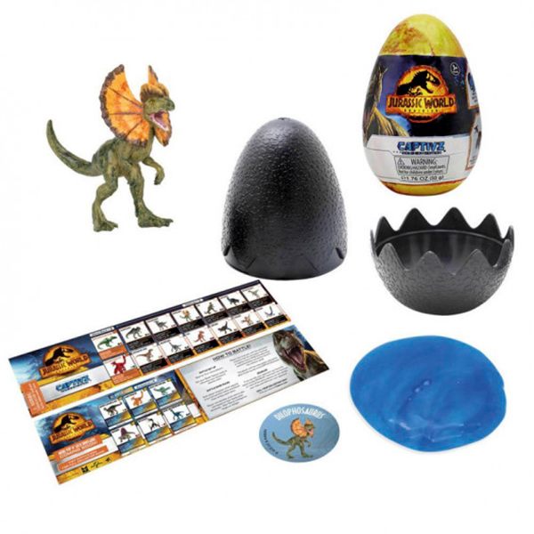 Jurassic World Huevo con Figura Dinosaurio y Slime - Imagen 1