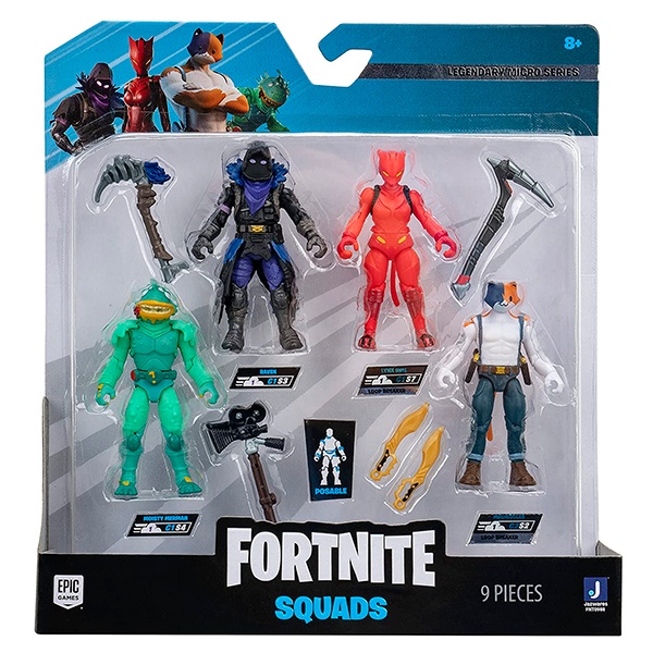 Pack 4 Figures Micro Squads Fortnite 6,5cm - Imatge 1