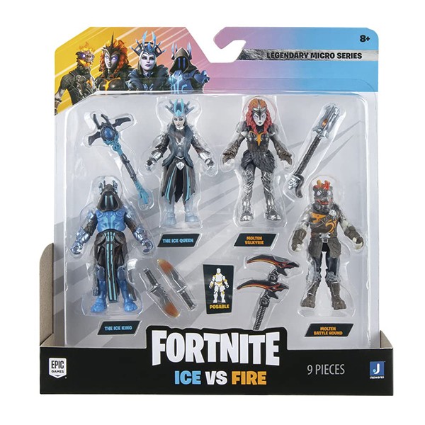 Fortnite Pack 4 Micro Figuras Legends 6,5cm - Imagem 1