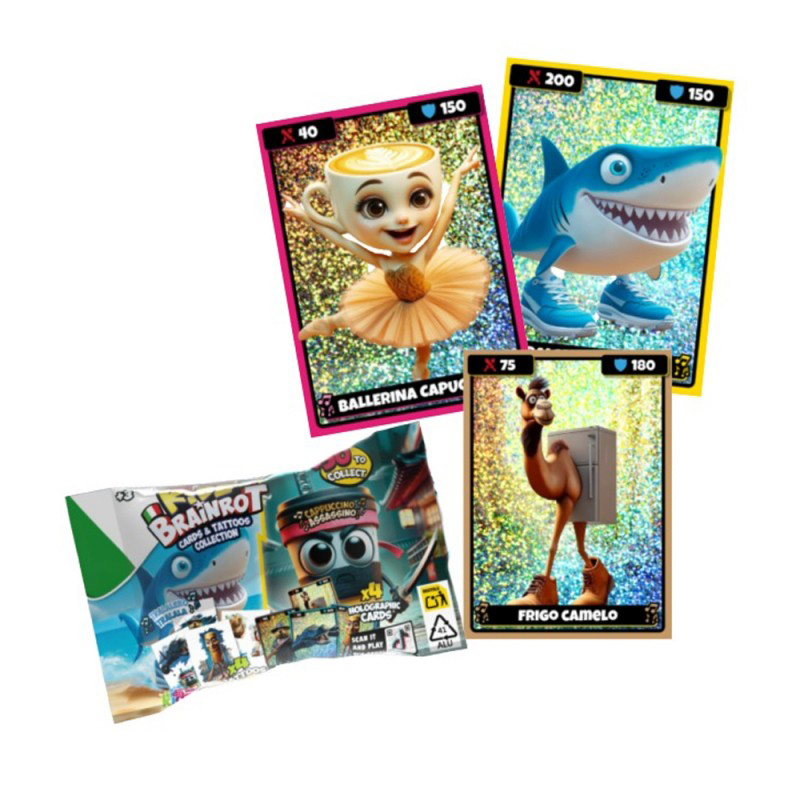 Brainrot Sobre de cartas y tattoos