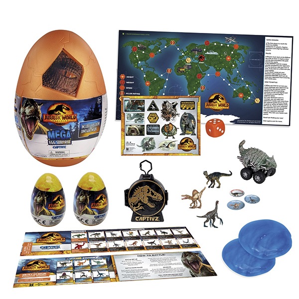 Jurassic World Mega Surprise Egg Captivz Dominion Edition - Imagem 1