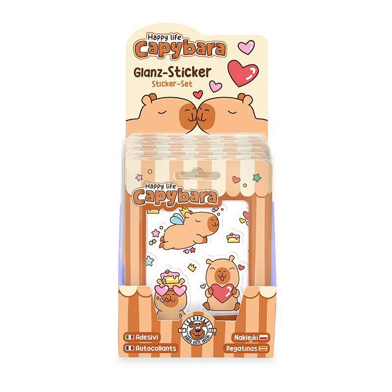 Conjunto de Autocolantes Capivara - Imagem 1