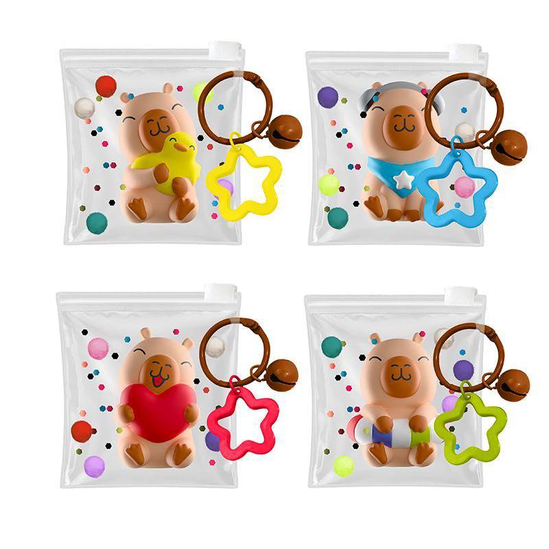 Mini Capibara Squishy com Porta-chaves