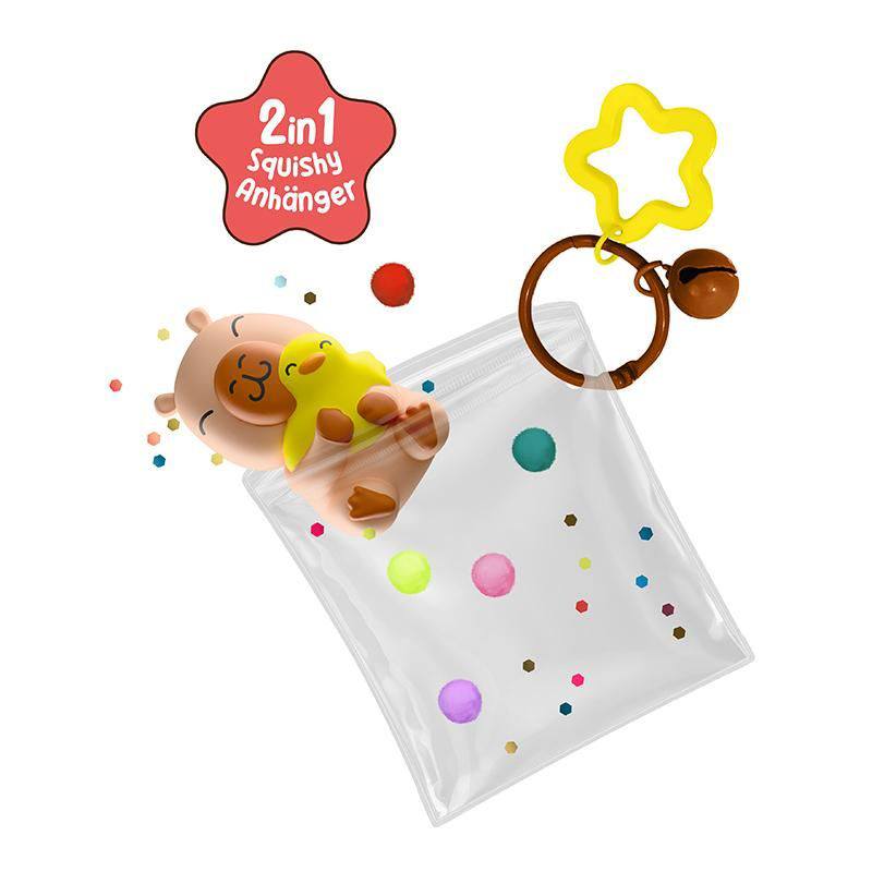 Mini Capibara Squishy com Porta-chaves - Imagem 2