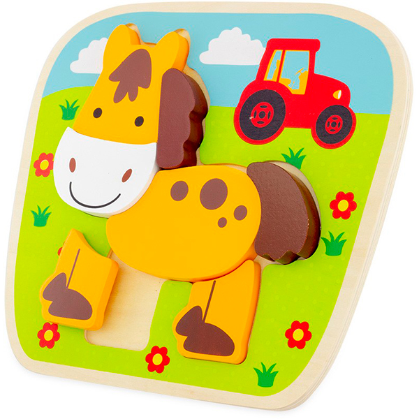 Puzzle Caballo Madera 7p - Imagen 1