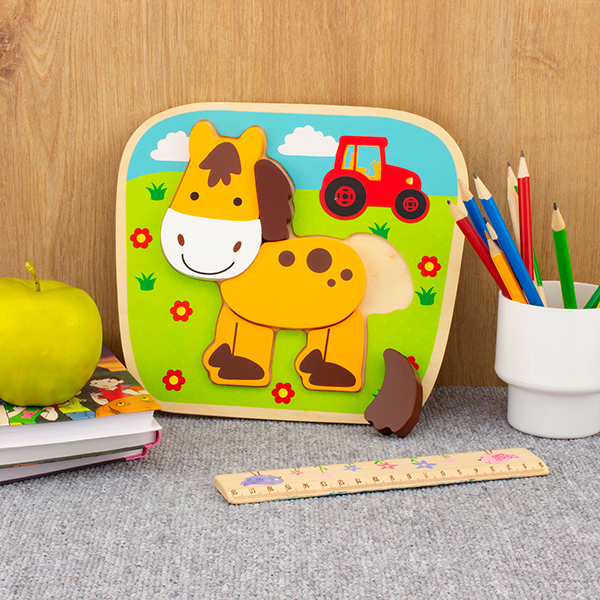 Puzzle Caballo Madera 7p - Imagen 2