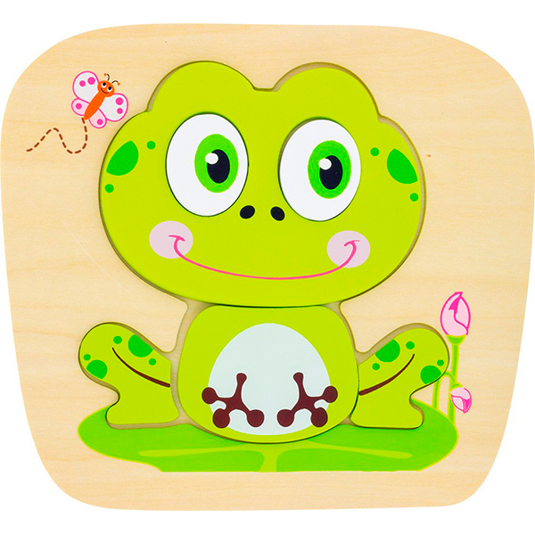 Puzzle Rana Madera 6p