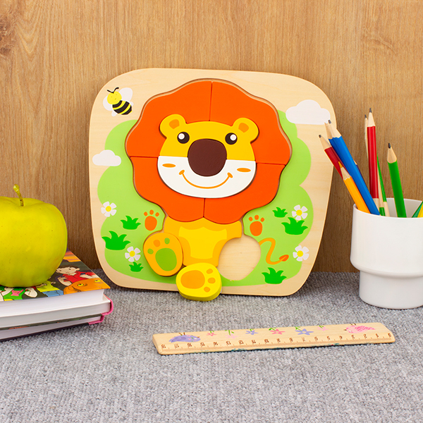 Puzzle León Madera 10p - Imagen 2