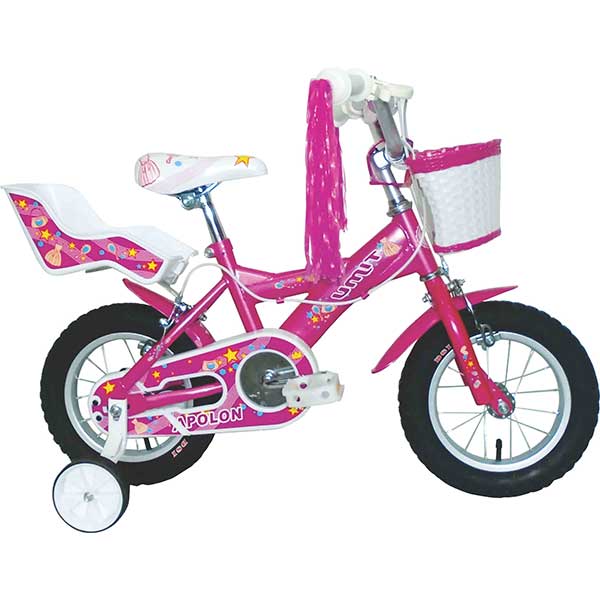 Bicicleta Infantil Lydia Rosa Casco 12 Pulgadas - Imagen 1
