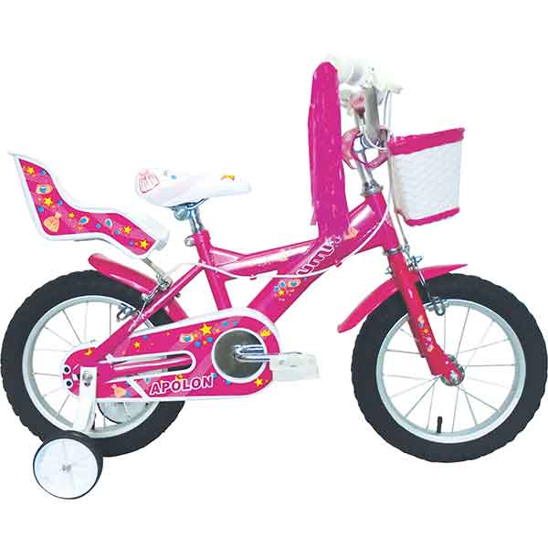 Bicicleta Infantil Lydia Rosa Casco 14 Pulgadas - Imagen 1