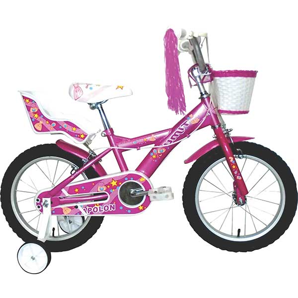 Bicicleta Infantil Lydia Rosa Casco 16 Pulgadas - Imagen 1