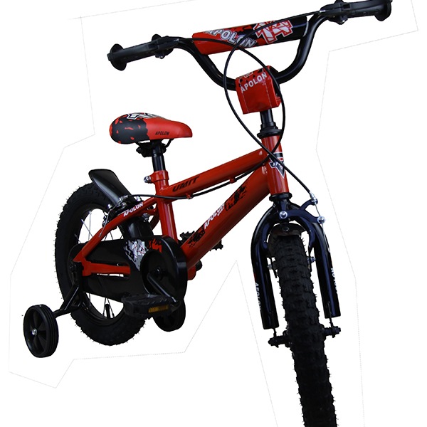 Bicicleta Infantil 14 Pulgadas APOLON Roja - Imatge 6