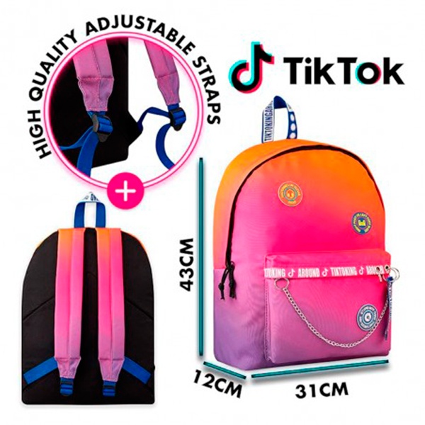 Mochila Infantil Multicolor Tik Tok - Imagen 1