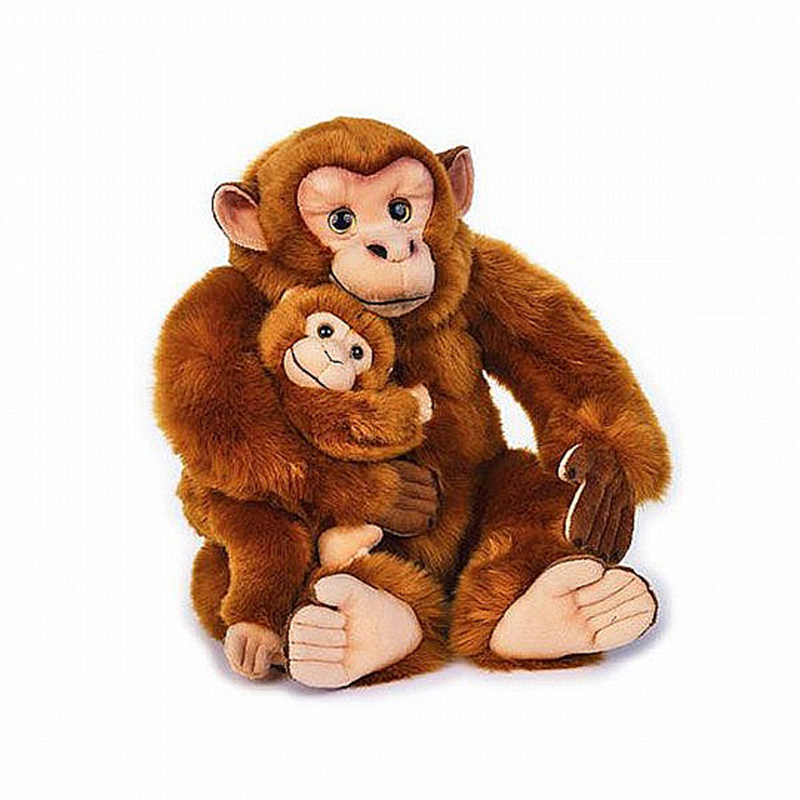Peluix Ximpanzé amb Baby 44cm