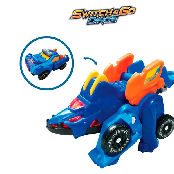 Dino Switch & Go Spikes Stegosaurus Race Car - Imagem 1