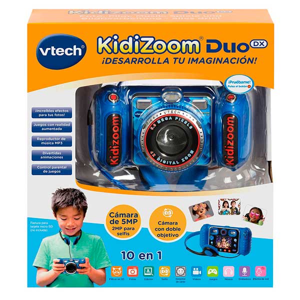 Vtech Cámara KidiZoom Duo DX Azul 10en1 - Imagen 4