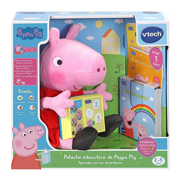 Peppa Pig aprendo pelúcia interativa - Imagem 1