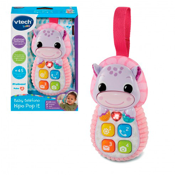 Baby Telefone Hipo Pop It Rosa - Imagem 2