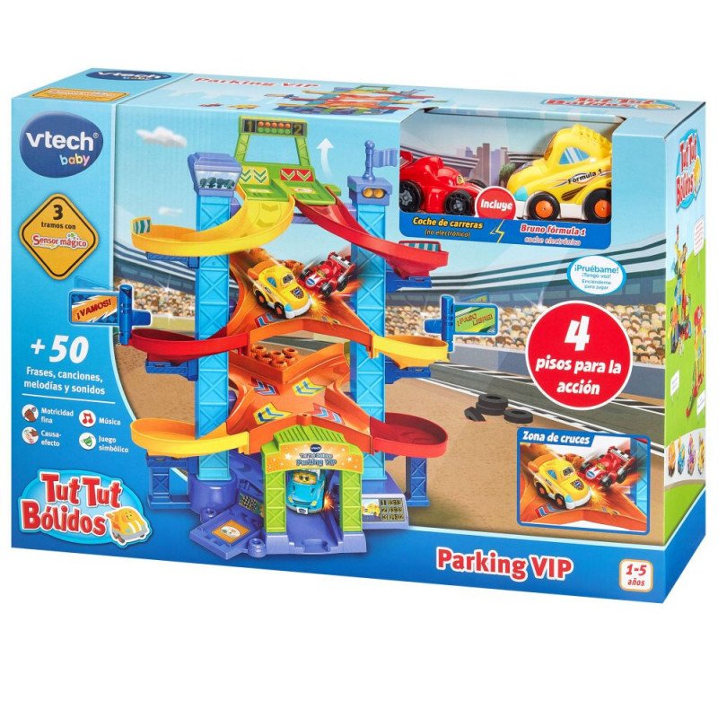 Vtech Tut Tut Bolidos Parking Vip y Bruno Formula 1 JOGUIBA