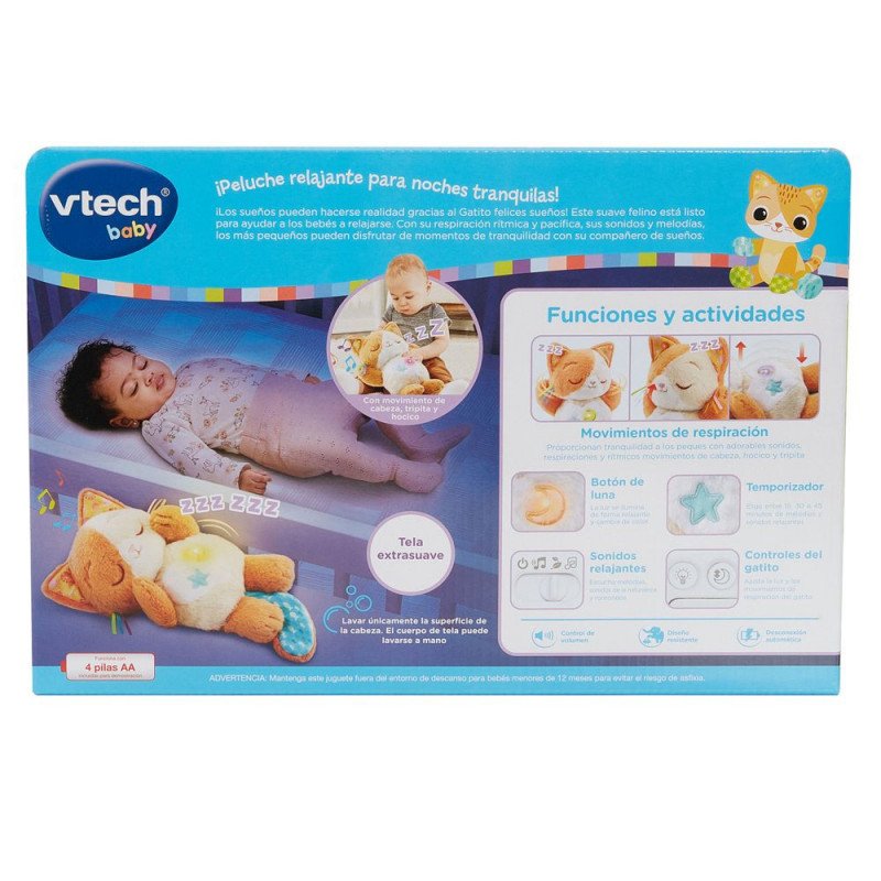 Vtech - Bebé Gatinho Sonhos Doces Peluche Dormindo - Imagem 3
