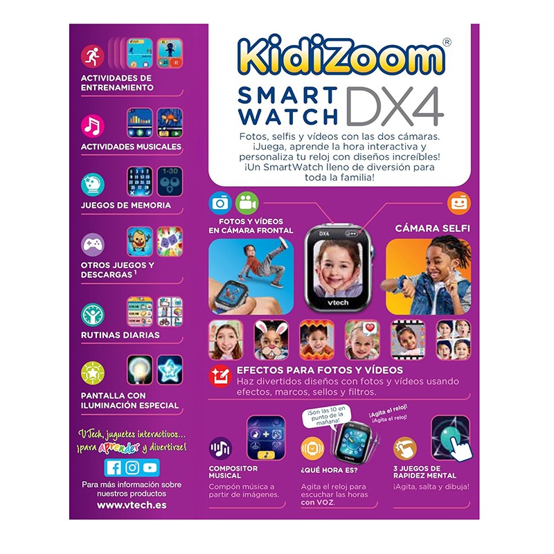 Kidizoom Smartwatch DX4 Frambuesa - Imagen 3