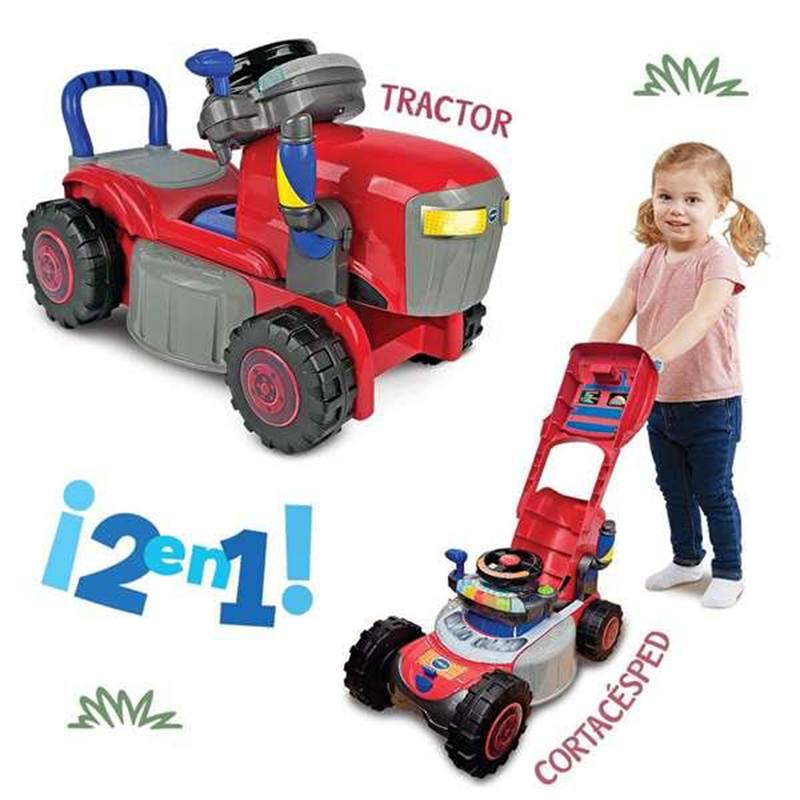 Convertible 3 em 1 Trator e Cortador de Relva Vermelho - Imagem 4