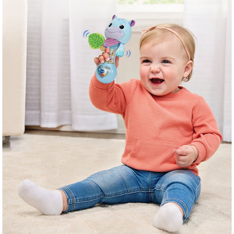 Chocalho de Pelúcia Hipopótamo Bebé - Imagem 2