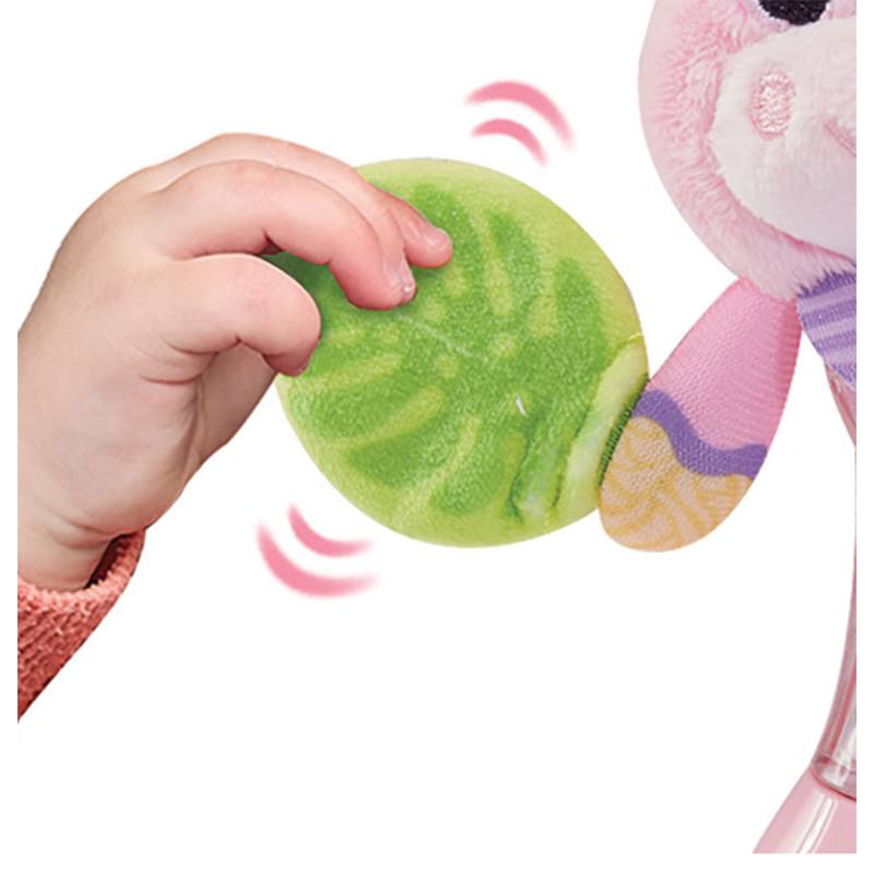 Chocalho de Pelúcia Hipopótamo Bebé Rosa - Imagem 1