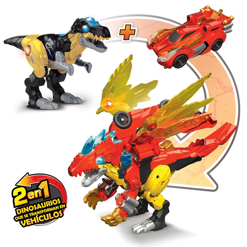 Switch and Go Dinos 2 em 1 DragoRex - Dinocar - Imagem 1