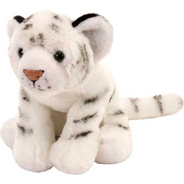 Bebê Tigre de Peluche Branco 20cm - Imagem 1