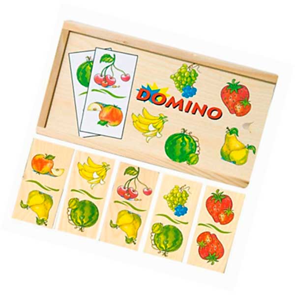 Domino Infantil Madera Frutas - Imagen 1
