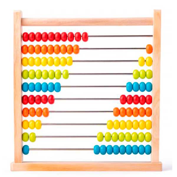 Abacus Fusta Natural Boles de Colors - Imatge 1