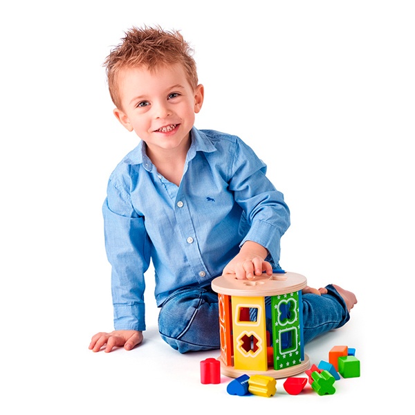 Cilindro Encaje Formas de Madera - Imagen 3