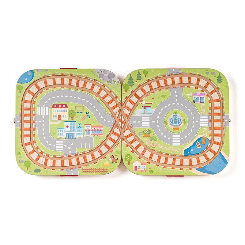 Maletín Tren y Bloques de Madera Woodyland - Imagen 5