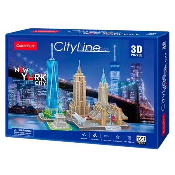 Puzzle 3D New York City Line 123p - Imagem 1