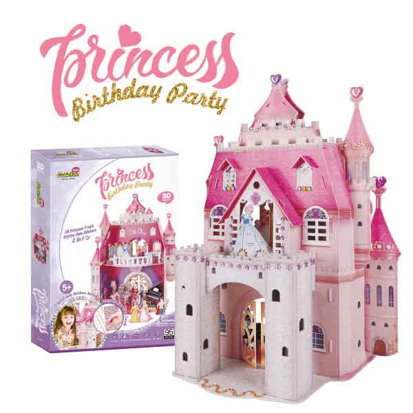 Puzzle 3D Princess Birthday Party - Imagem 1