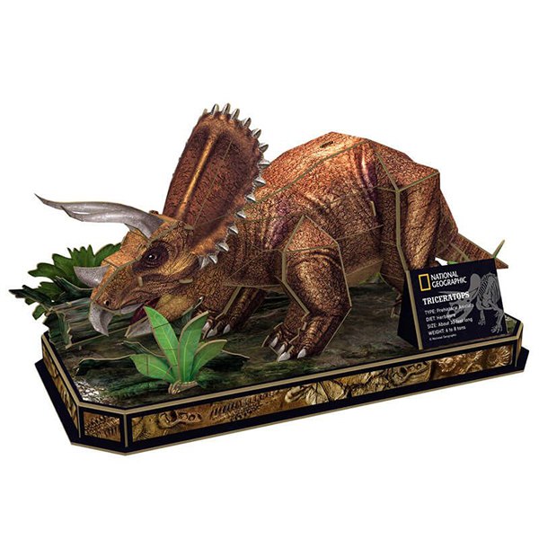 National Geographic Puzzle 3D Triceratops Rex - Imagem 1