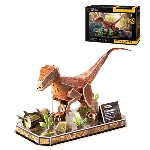 National Geographic Puzzle 3D Velociraptor - Imagen 1