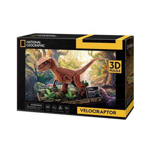 National Geographic Puzzle 3D Velociraptor Rex - Imagem 2