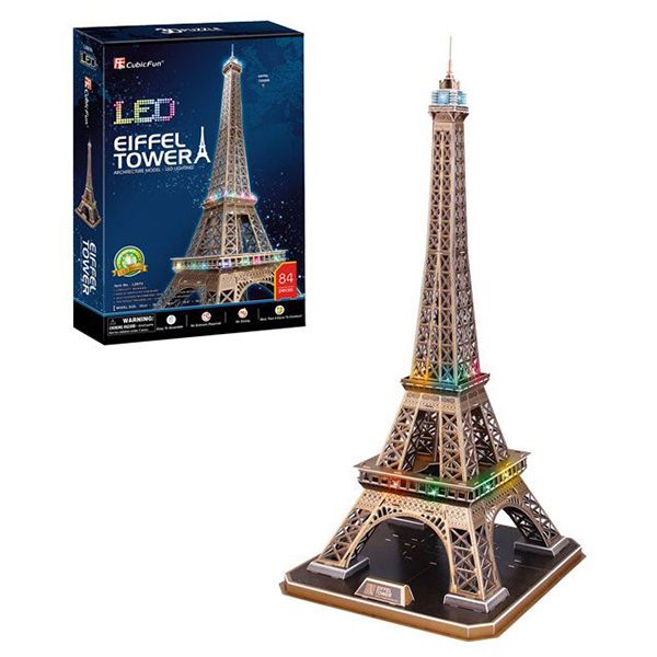 Puzzle 3D Torre Eiffel com Leds - Imagem 1