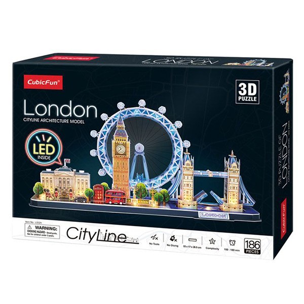 Puzzle 3D Londres con Leds - Imagen 1