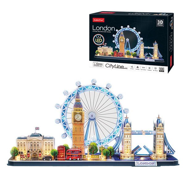 Puzzle 3D Londres con Leds - Imagen 1