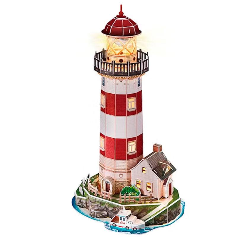 Puzzle 3D Night Edition Faro Con Led - Imagen 1