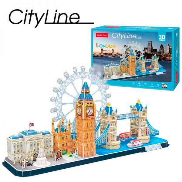 Puzzle 3D Londres City Line 107p - Imagem 1