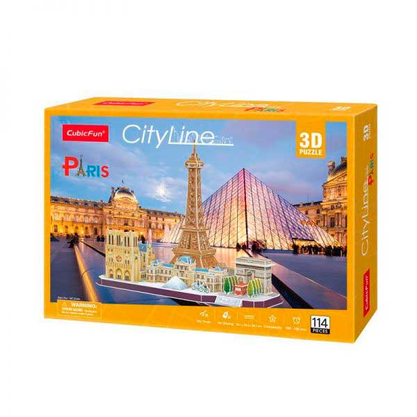 Puzzle 3D Paris City Line 114p - Imagem 1