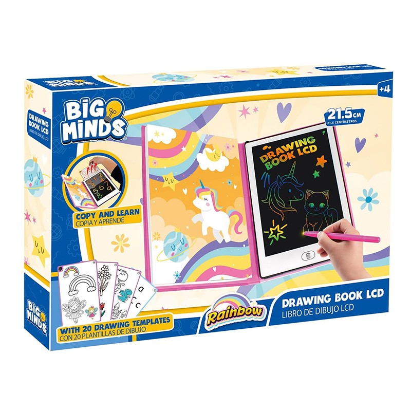 Big Minds Libro de Dibujo LCD Rainbow