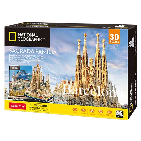 National Geographic Puzzle 3D La Sagrada Familia 184p - Imagen 1