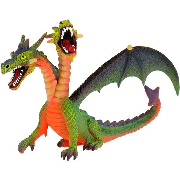 Figura Dragón de 2 Cabezas Verde - Imagen 1