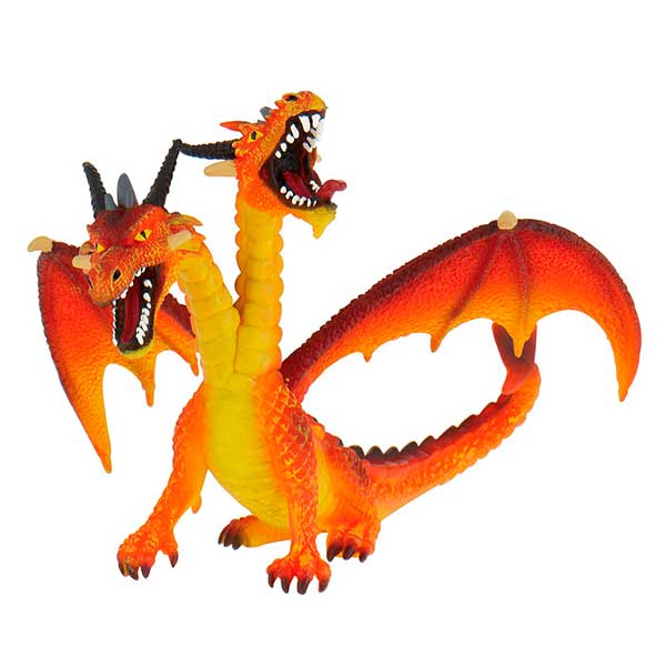 Figura Dragón de 2 Cabezas Naranja - Imagen 1